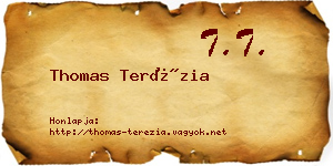 Thomas Terézia névjegykártya
